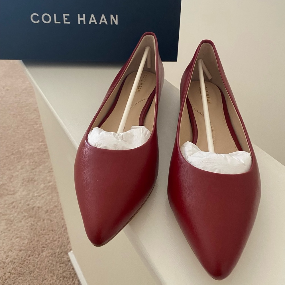 Pretty Red Cole Haan flats perfect for the holidays!